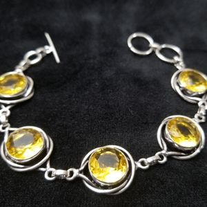 Silver Citrine Bracelet
